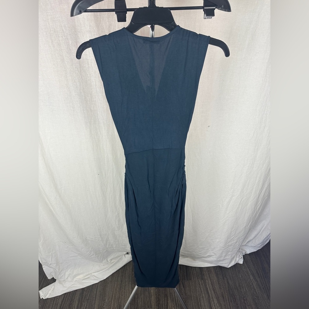 RAG & BONE Midnight Blue Christy wrap jersey midi dress Size XXS (00-0) NWT - Picture 11 of 16